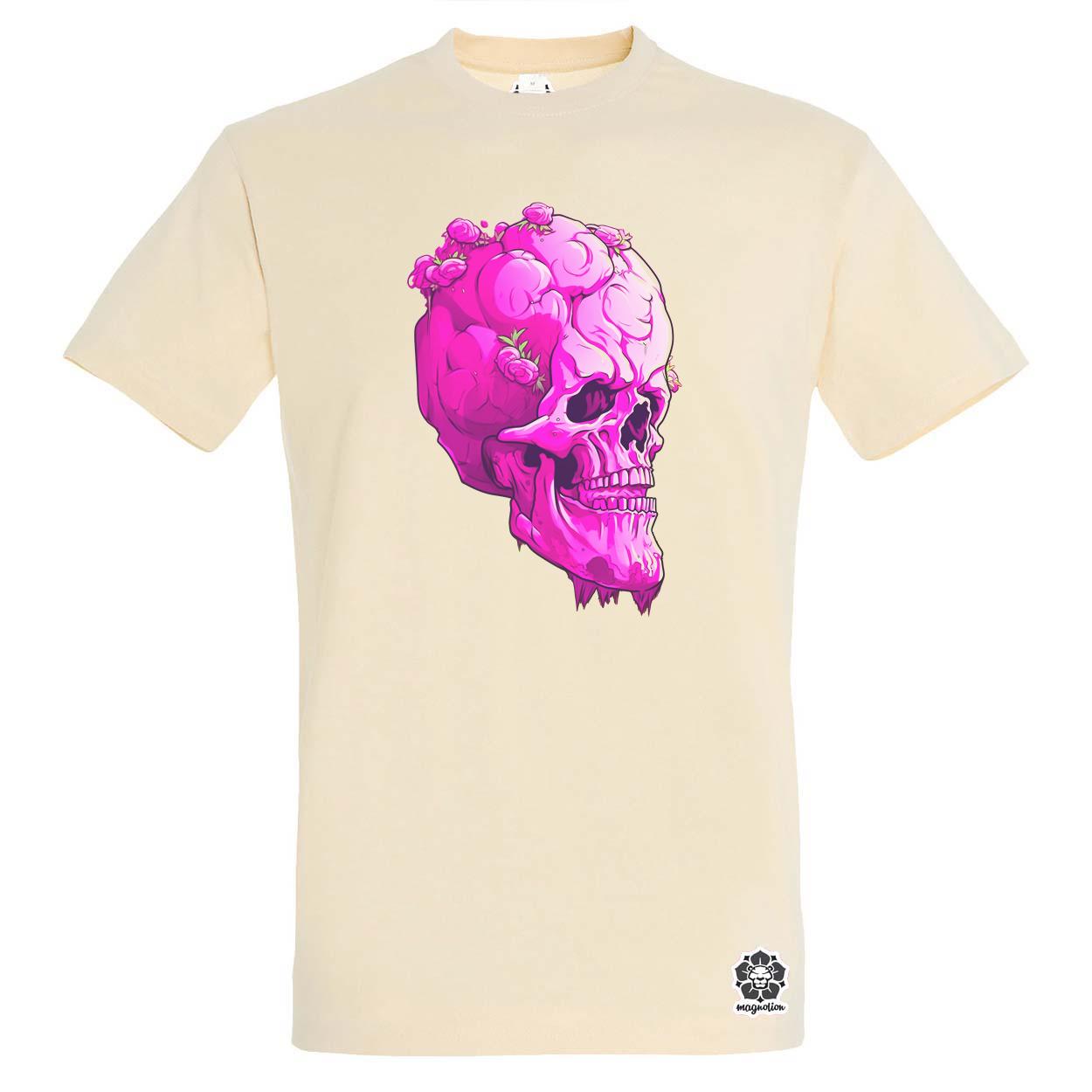 Pink koponya egyedi póló 