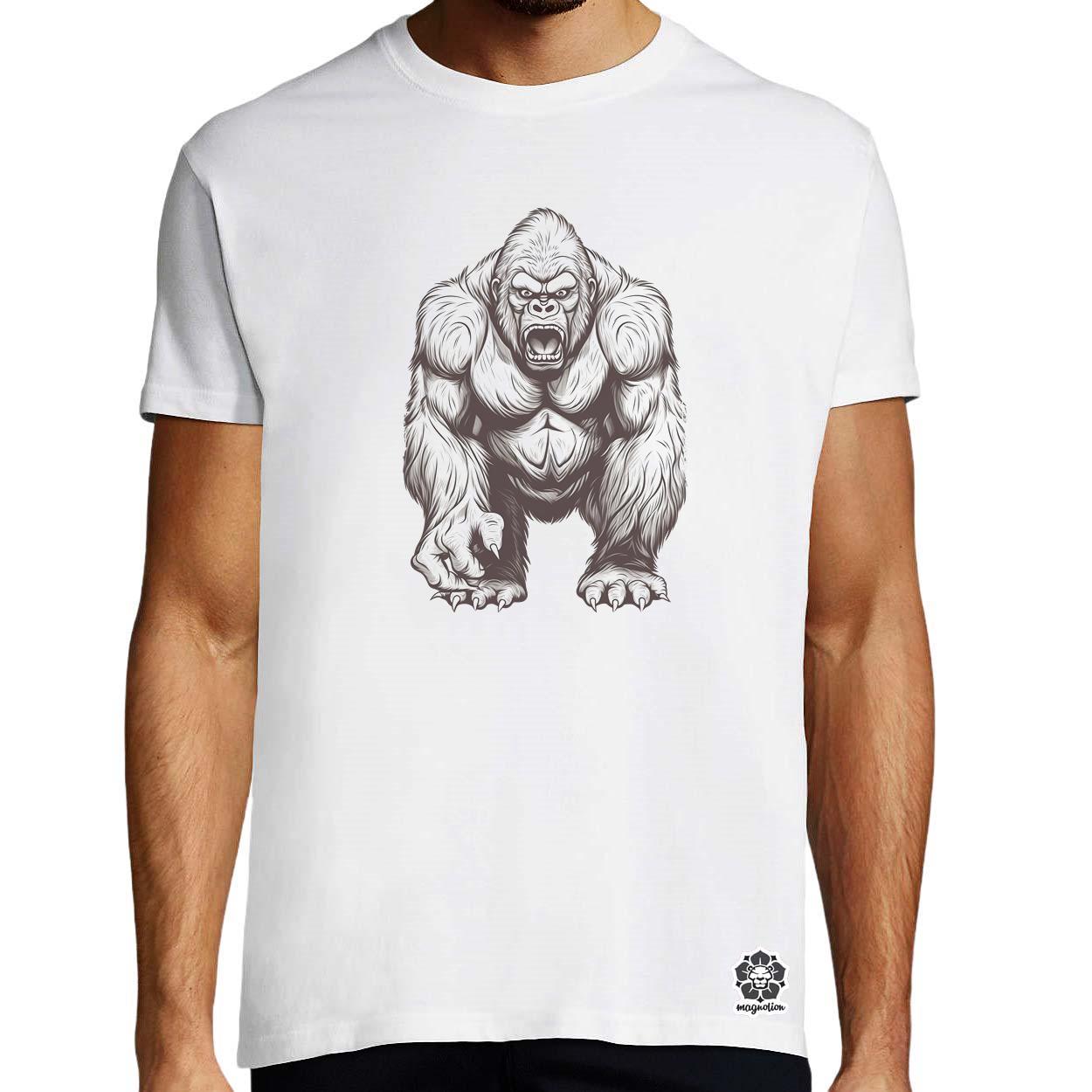 Rajz gorilla v1 egyedi póló 