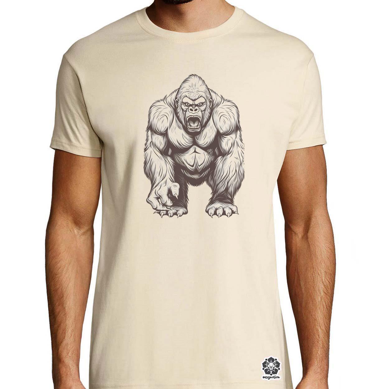 Rajz gorilla v1 egyedi póló 
