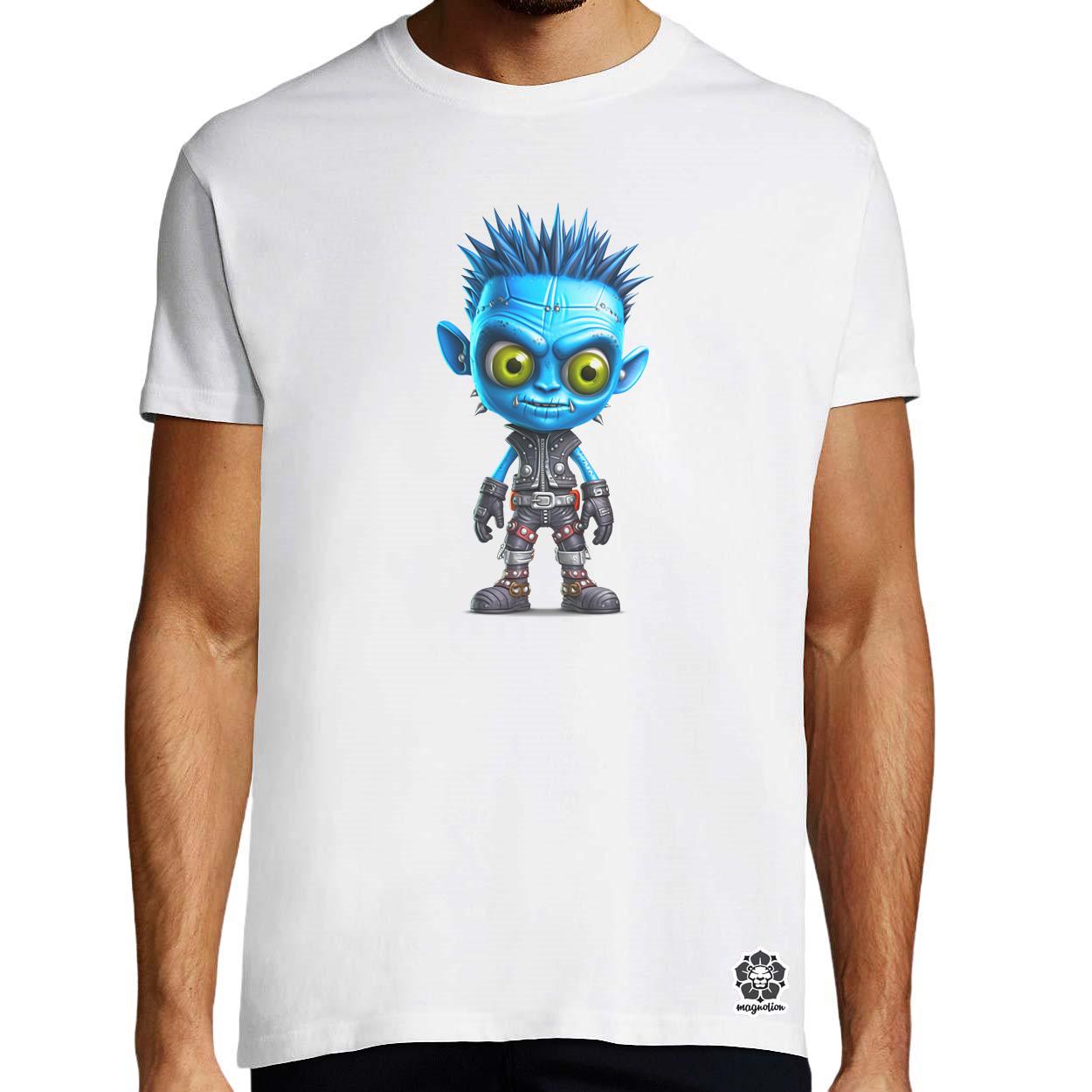 Kék punk srác v1 egyedi póló 
