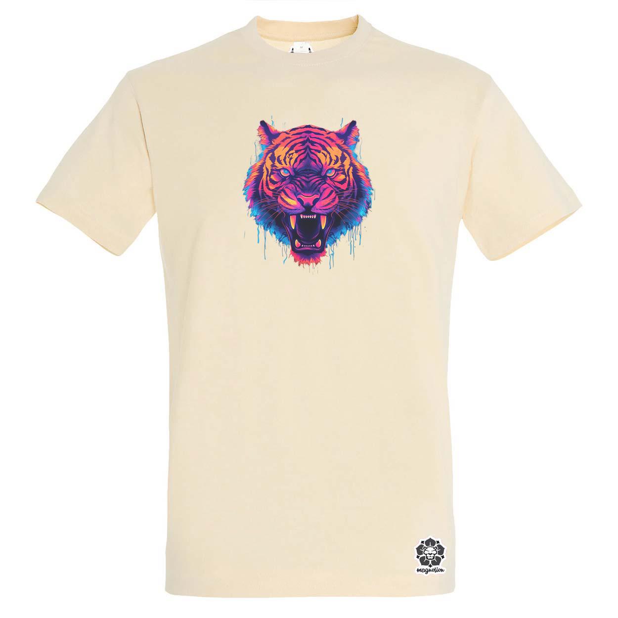 Neon tigris egyedi póló 