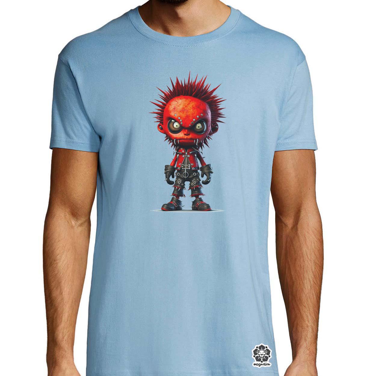 Piros punk srác v1 egyedi póló 