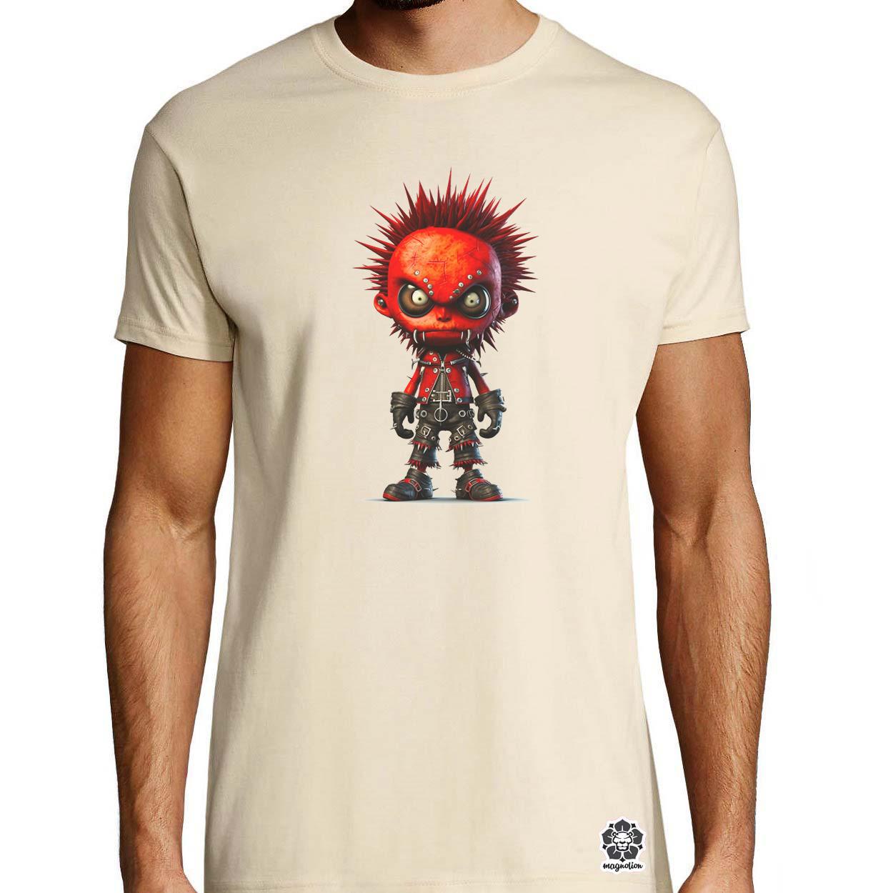 Piros punk srác v1 egyedi póló 