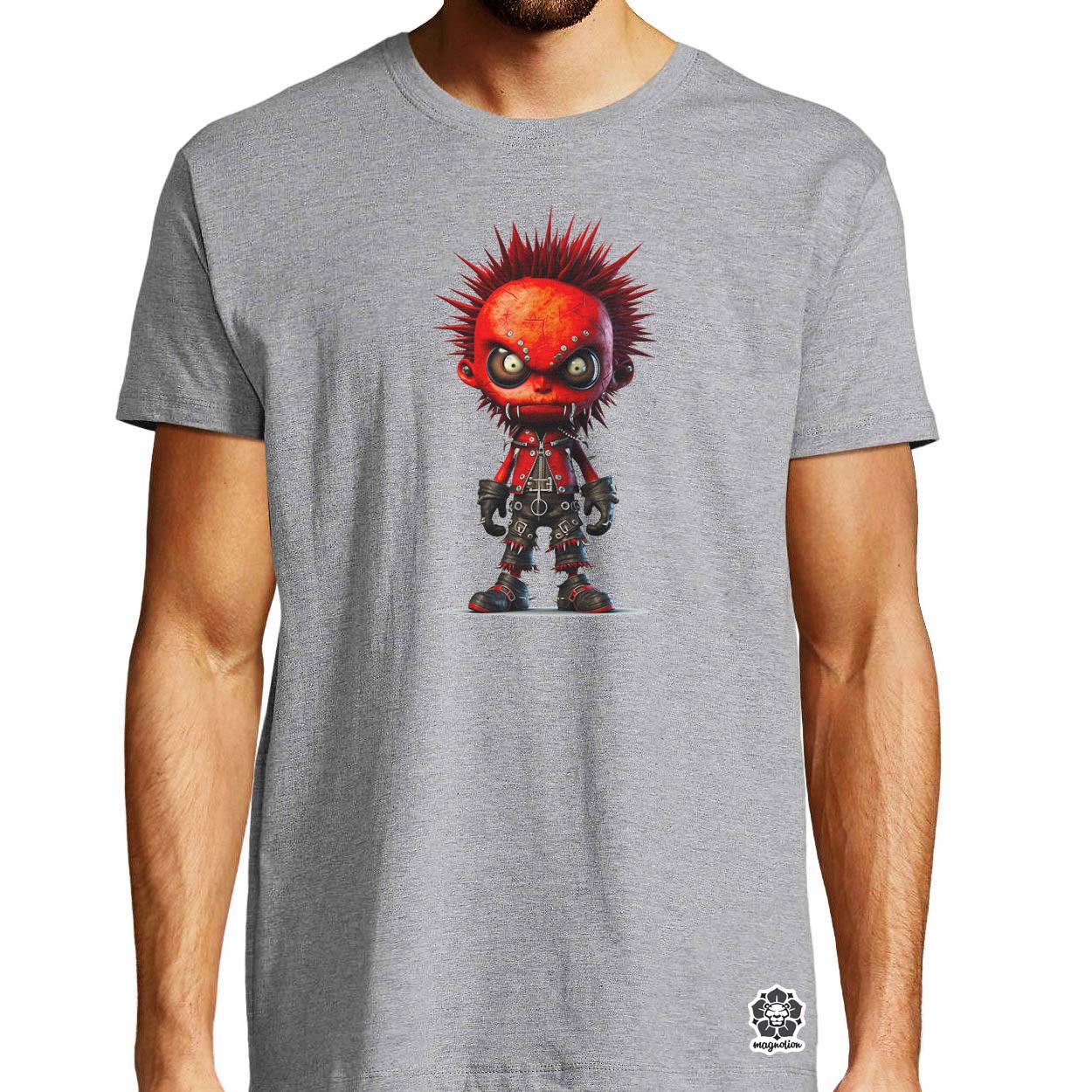 Piros punk srác v1 egyedi póló 