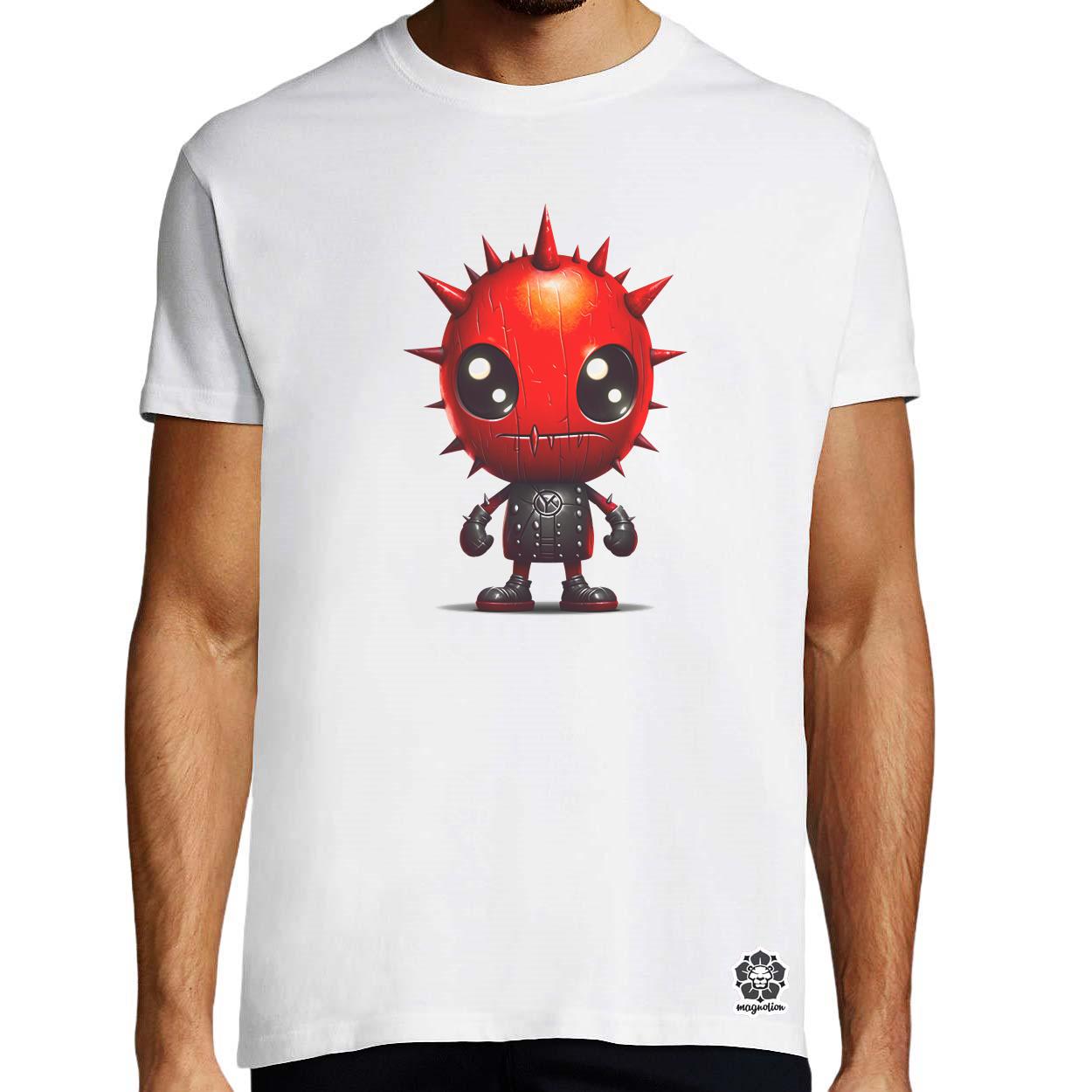 Piros punk srác v3 egyedi póló 