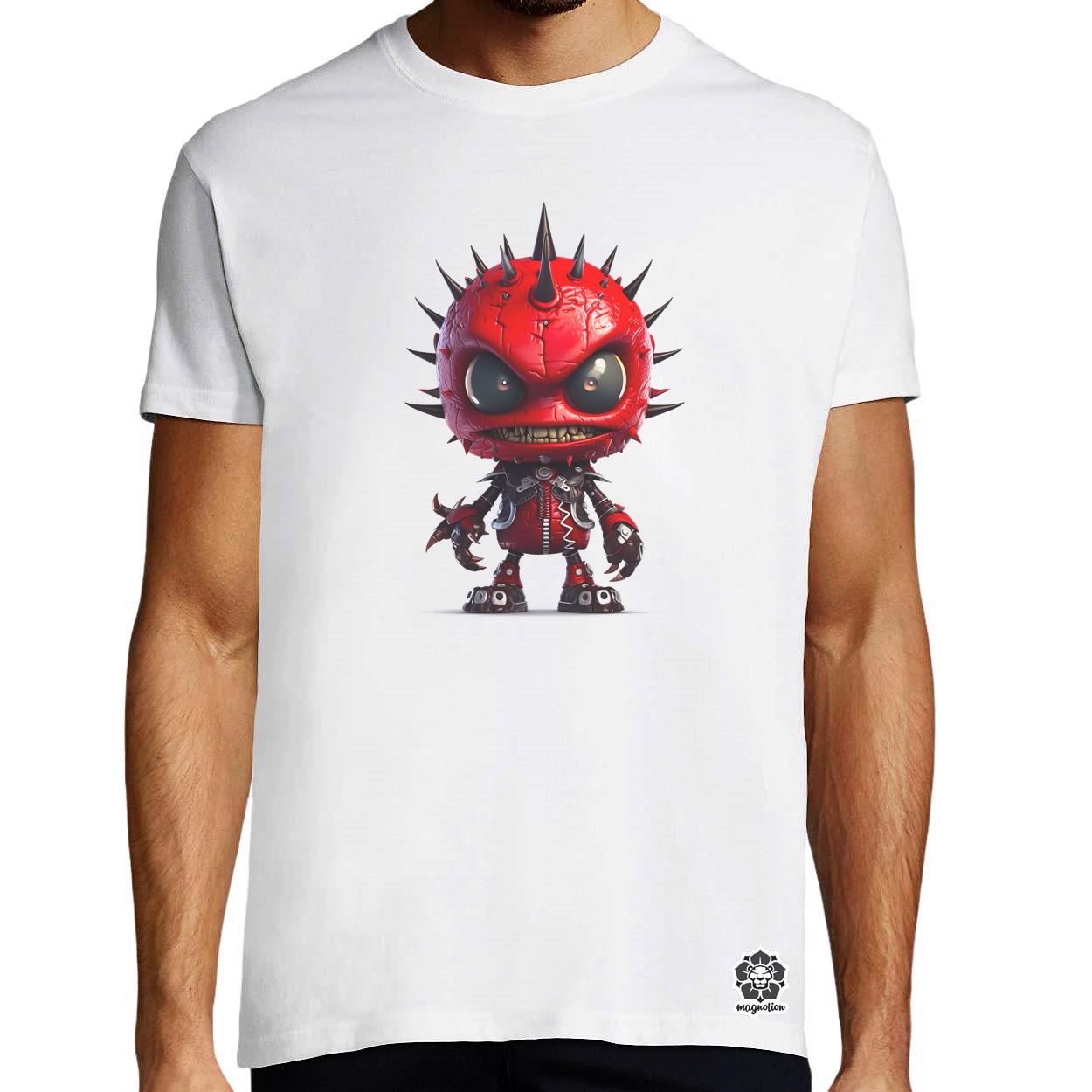 Piros punk srác v4 egyedi póló 