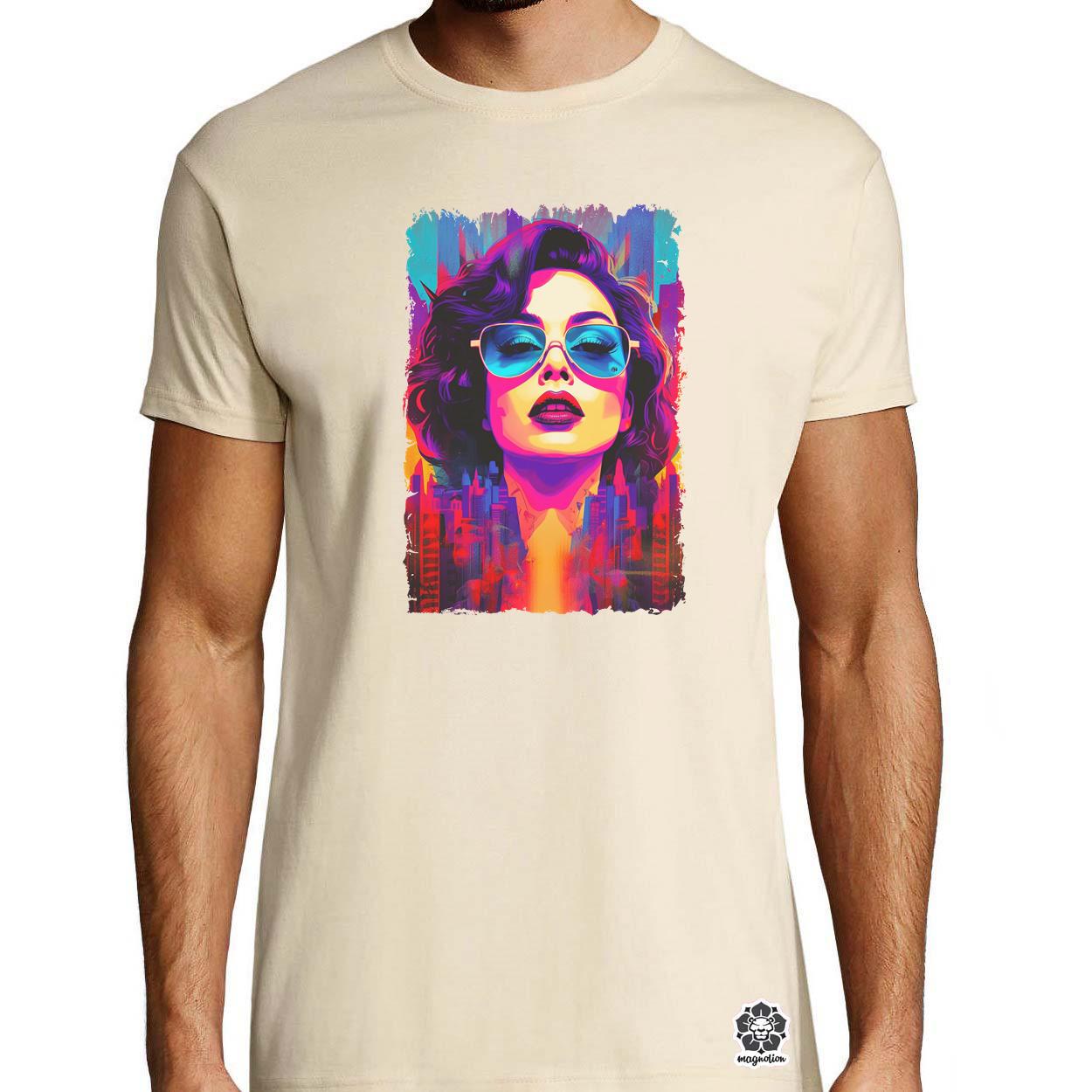 Pop art városi vibe v1 egyedi póló 