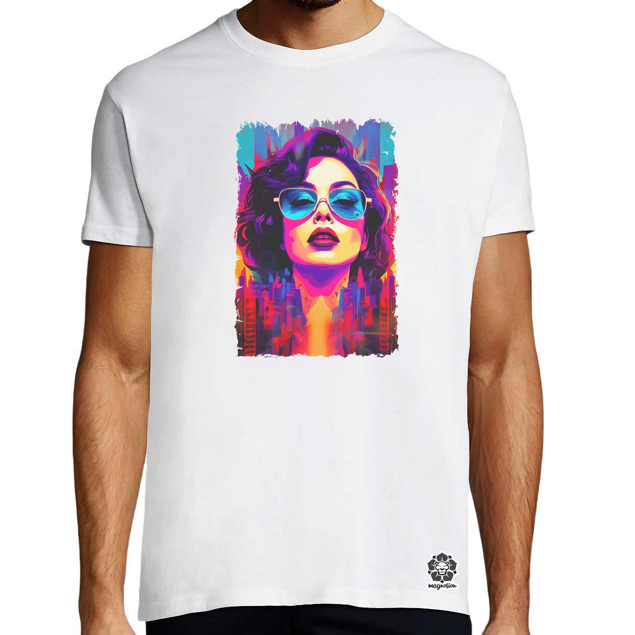 Pop art városi vibe v1 egyedi póló 