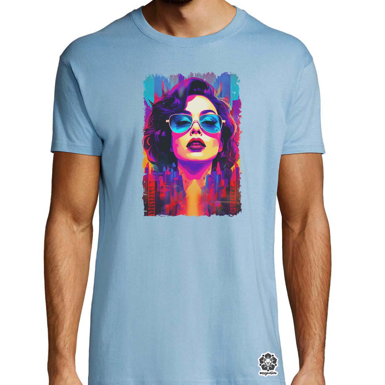 Pop art városi vibe v1 egyedi póló 
