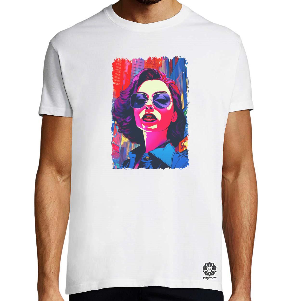 Pop art városi vibe v2 egyedi póló 