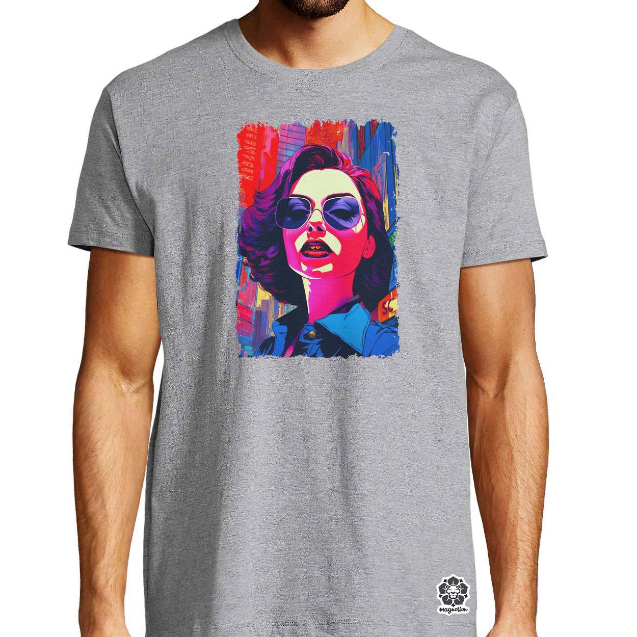 Pop art városi vibe v2 egyedi póló 
