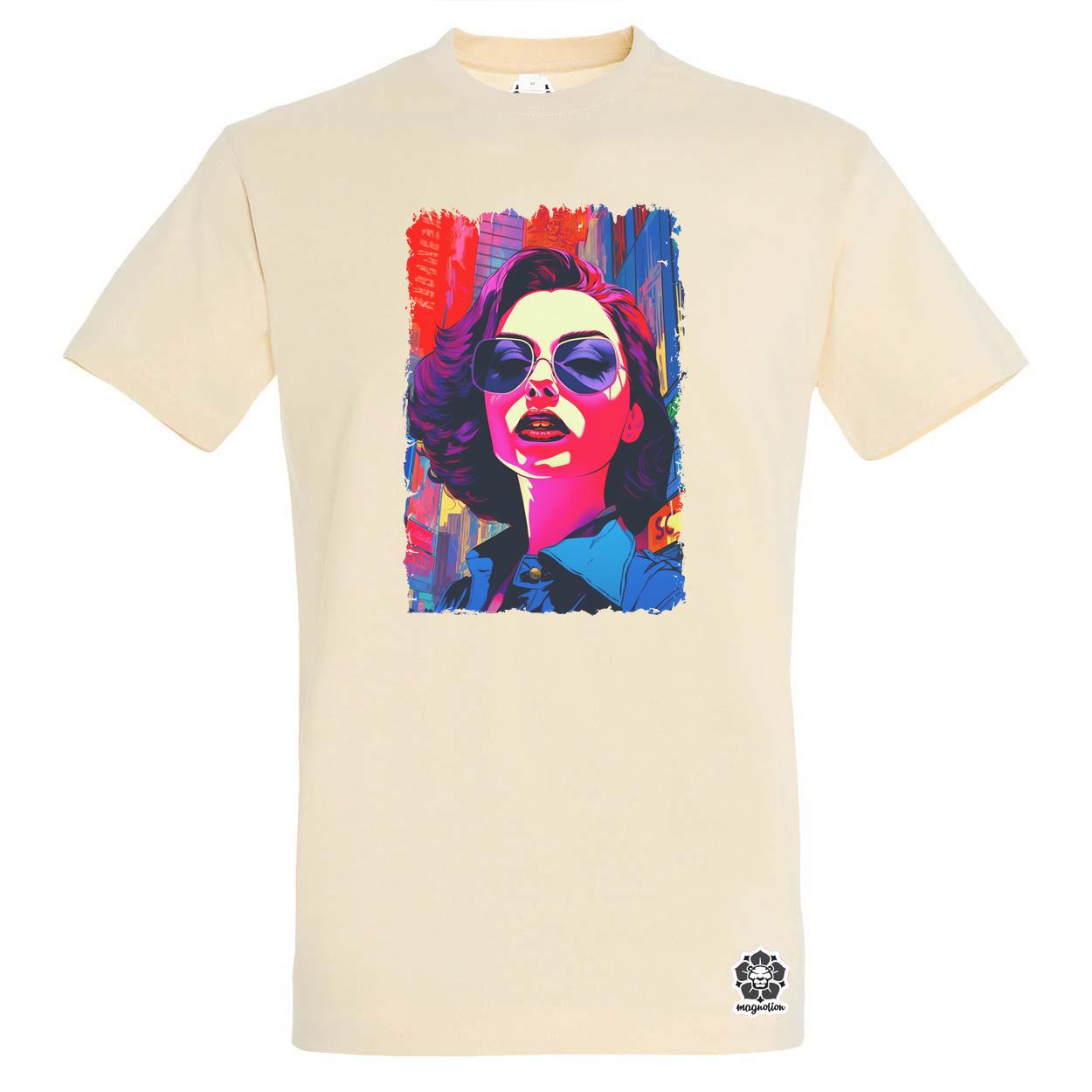 Pop art városi vibe v2 egyedi póló 