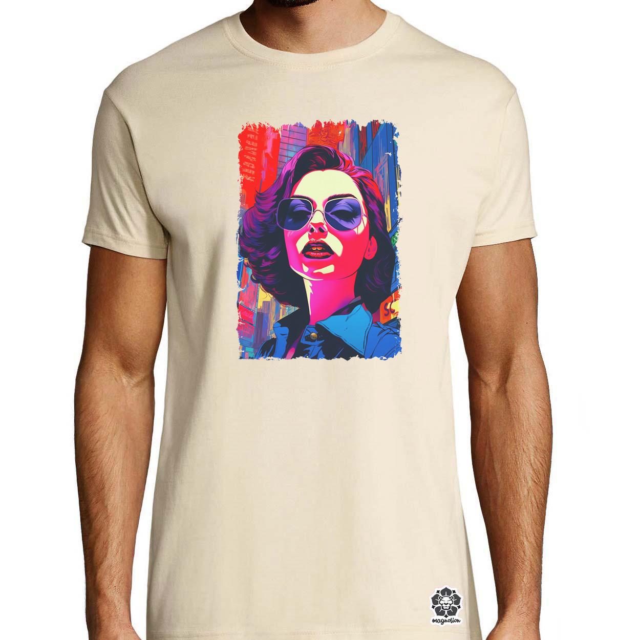 Pop art városi vibe v2 egyedi póló 