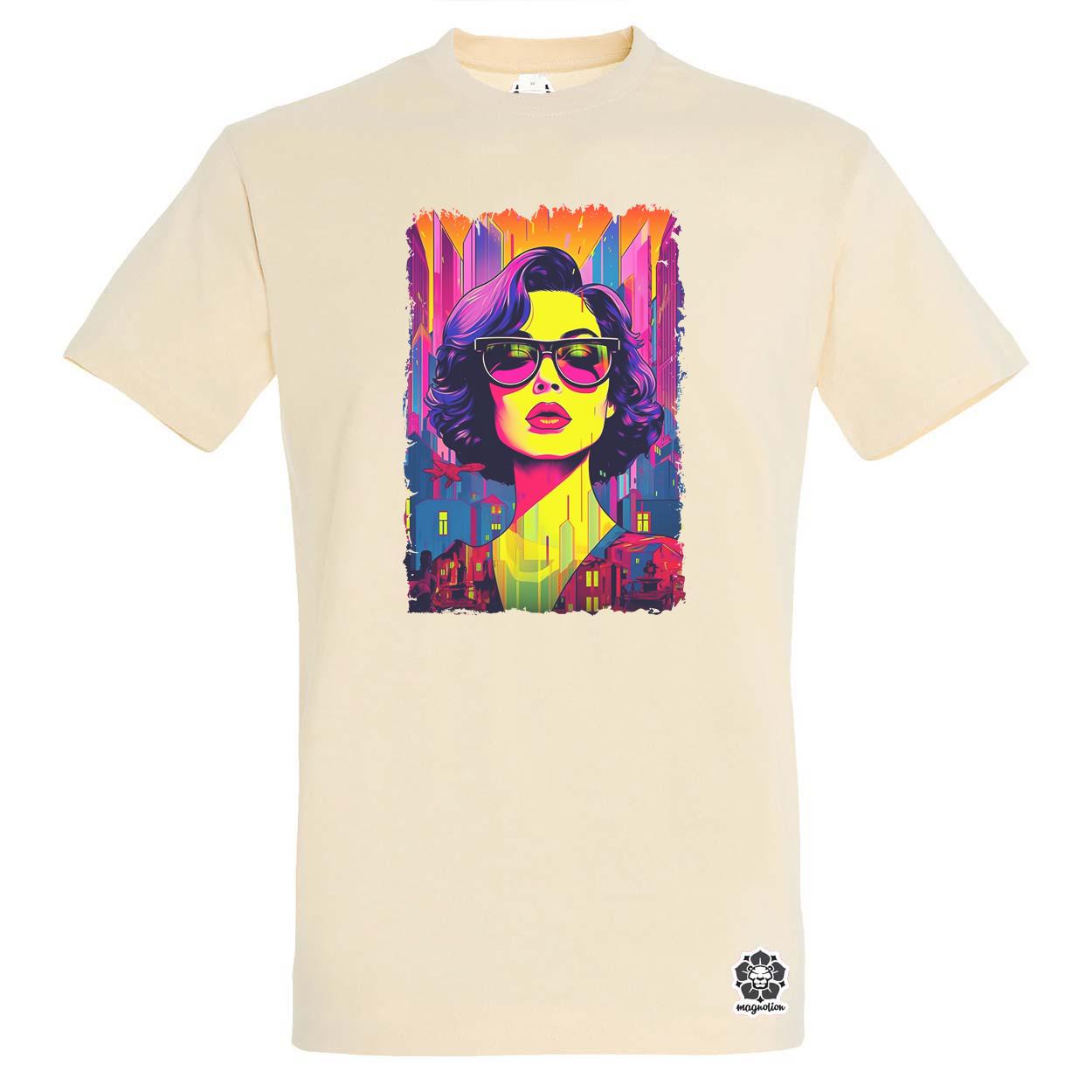 Pop art városi vibe v3 egyedi póló 