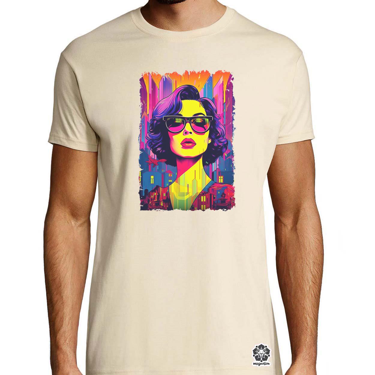 Pop art városi vibe v3 egyedi póló 