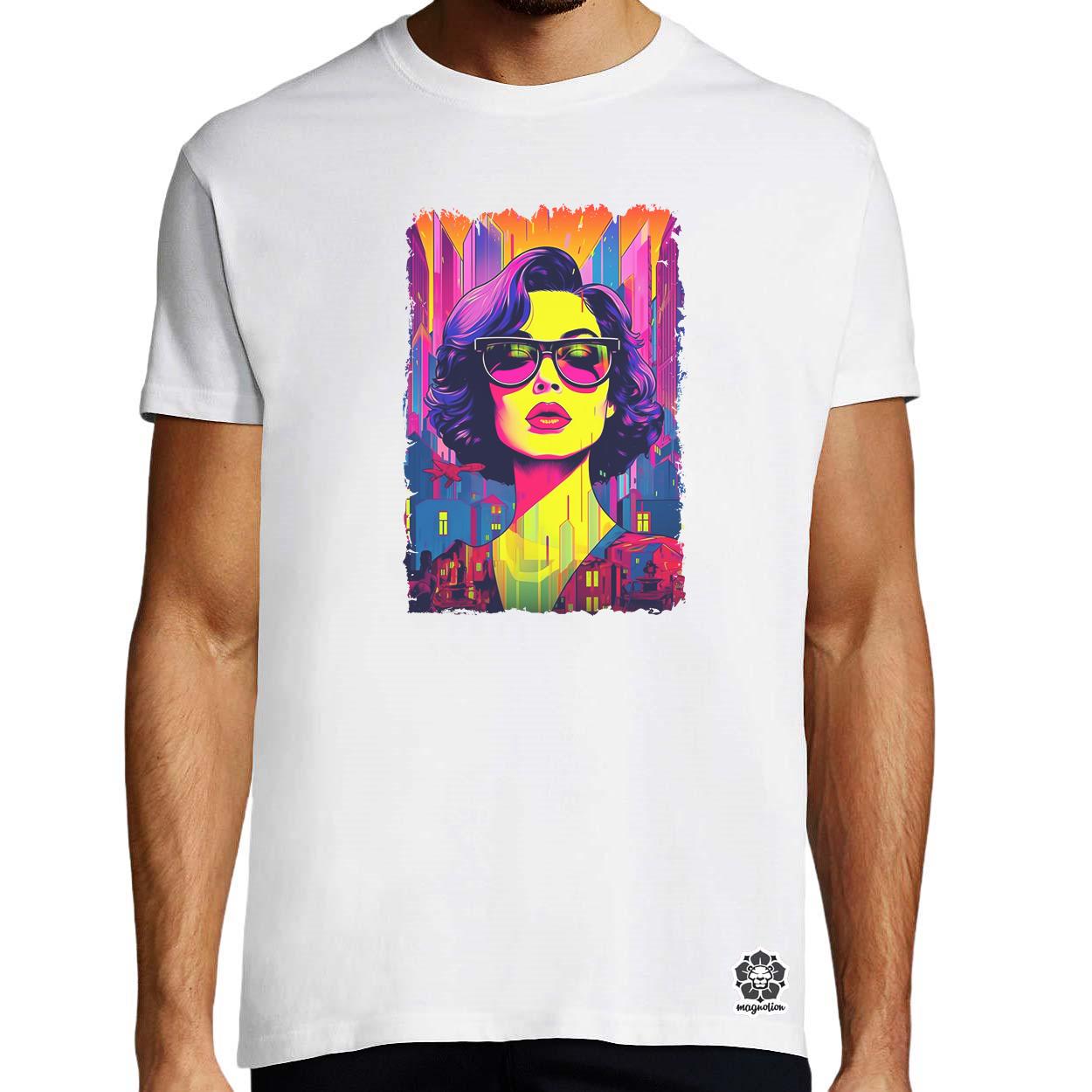 Pop art városi vibe v3 egyedi póló 