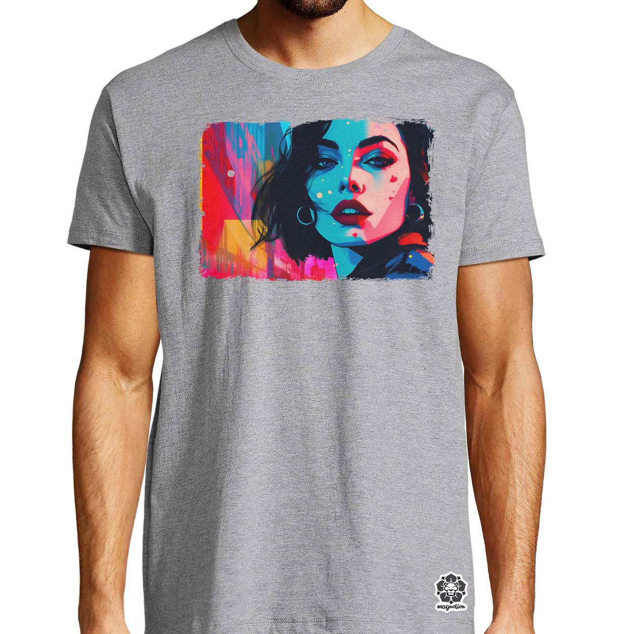 Pop art városi vibe v5 egyedi póló 