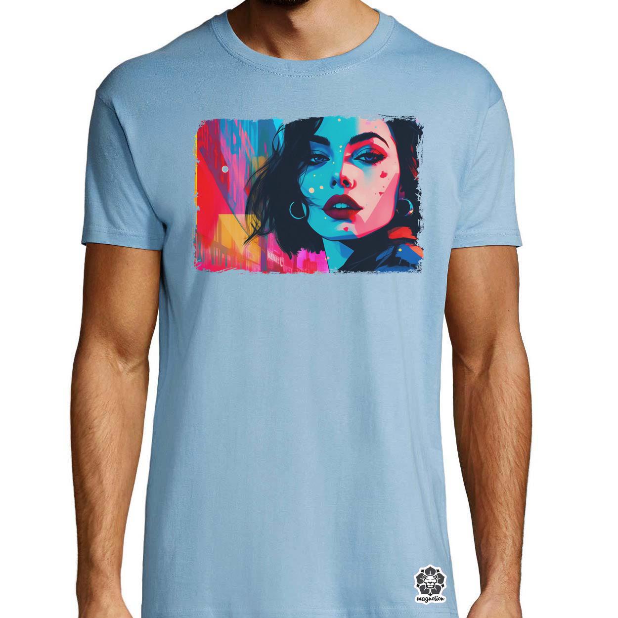 Pop art városi vibe v5 egyedi póló 