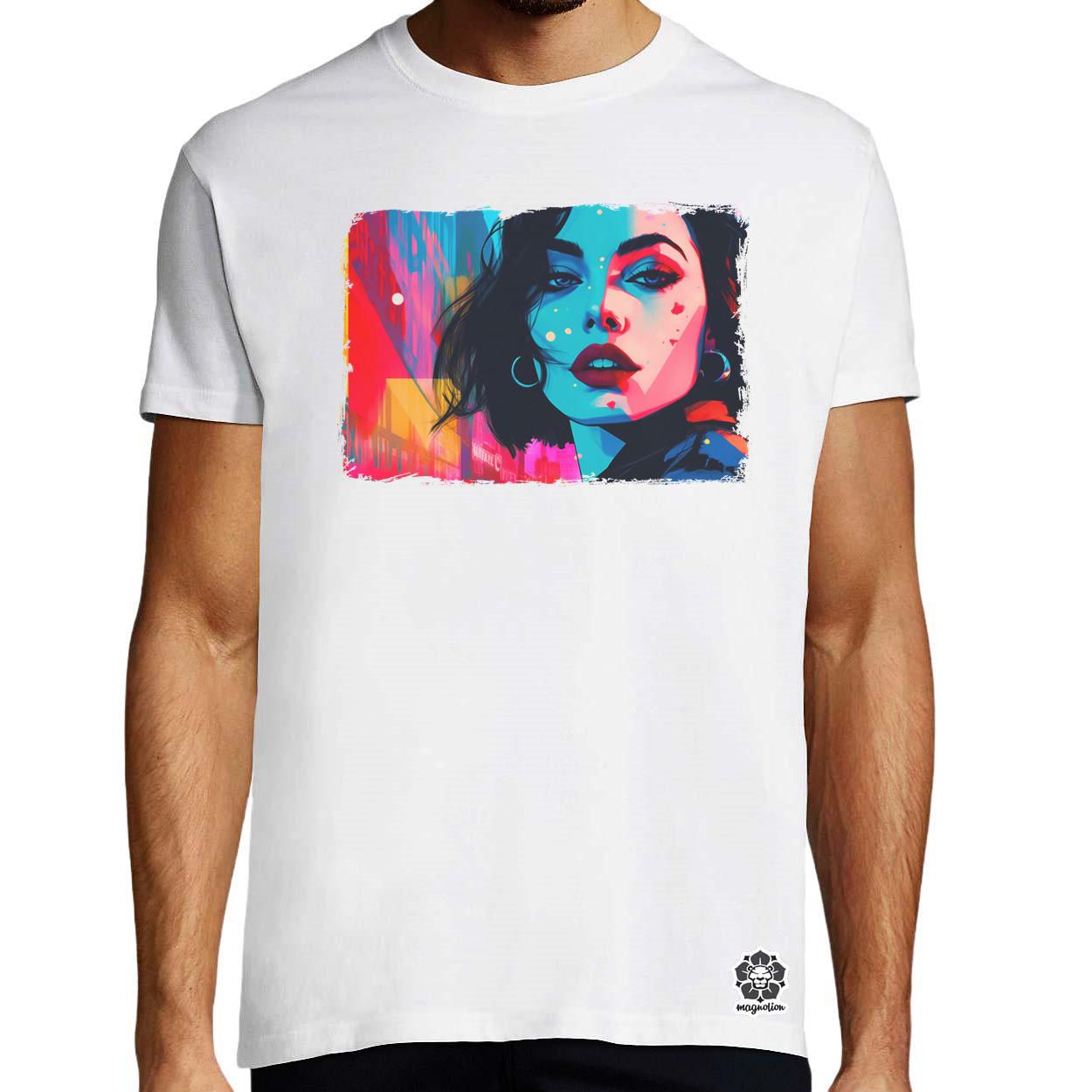 Pop art városi vibe v5 egyedi póló 