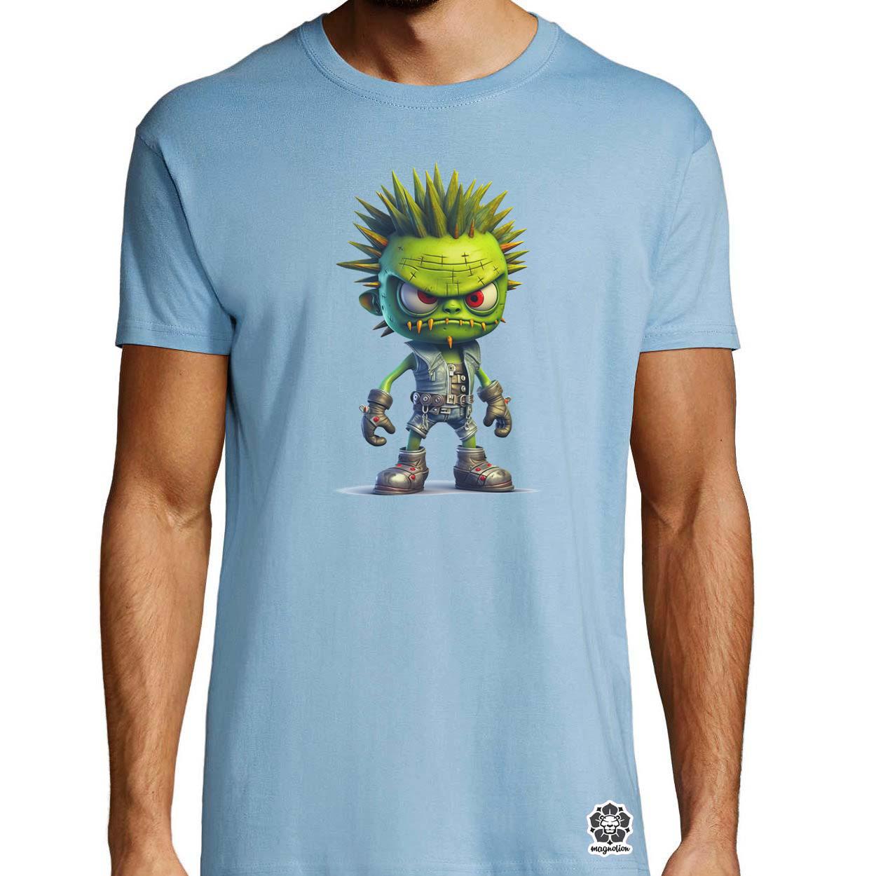 Zöld punk srác v2 egyedi póló 