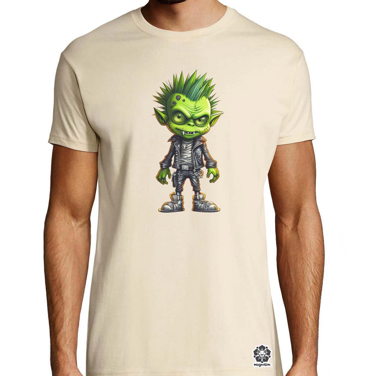 Zöld punk srác v3 egyedi póló 