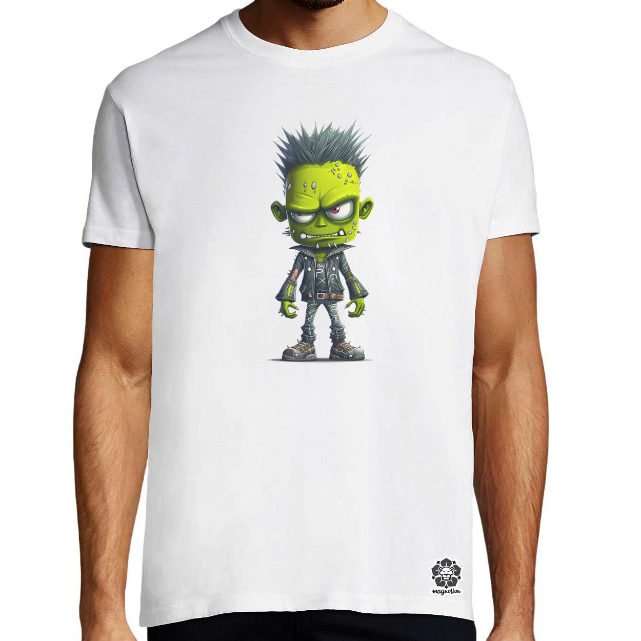 Zöld punk srác v4 egyedi póló 