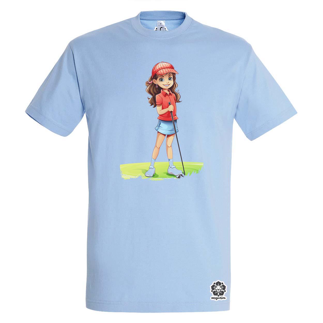 Kawaii golfozó lány v1 egyedi póló 