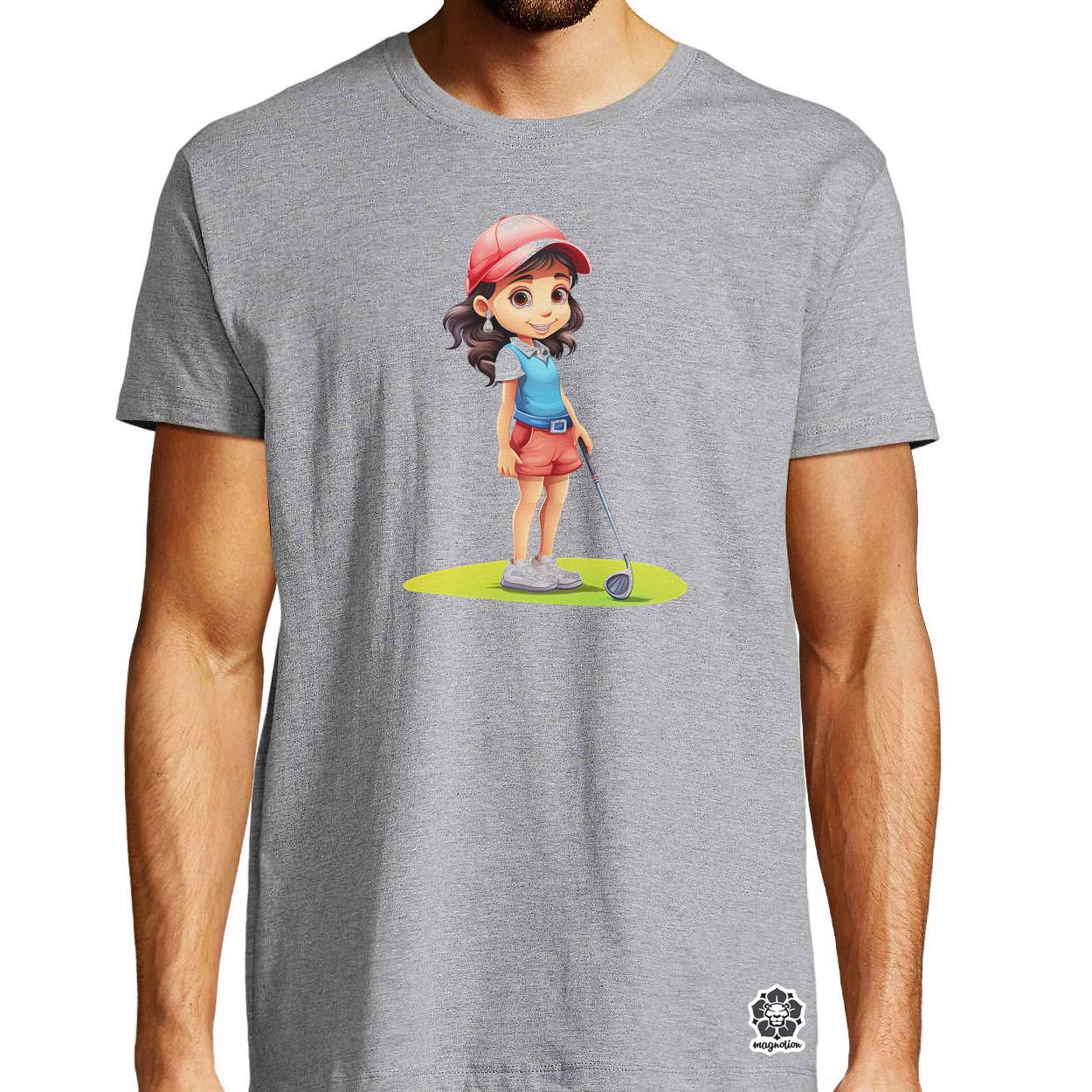 Kawaii golfozó lány v2 egyedi póló 