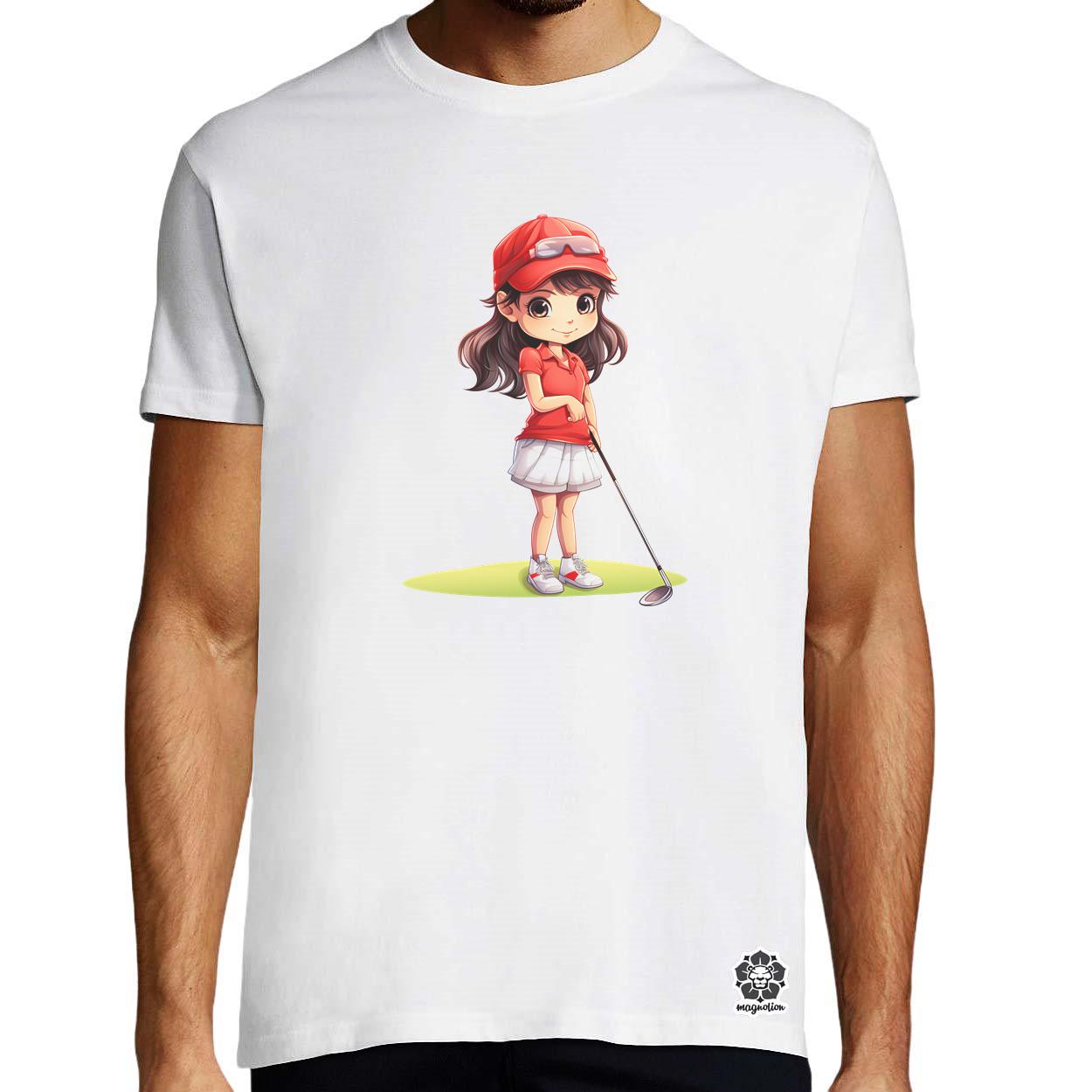 Kawaii golfozó lány v3 egyedi póló 