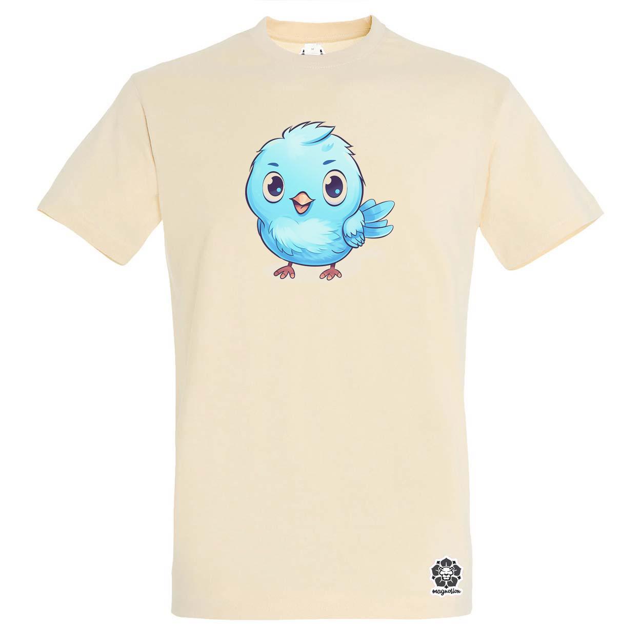 Kawaii kék madár v1 egyedi póló 
