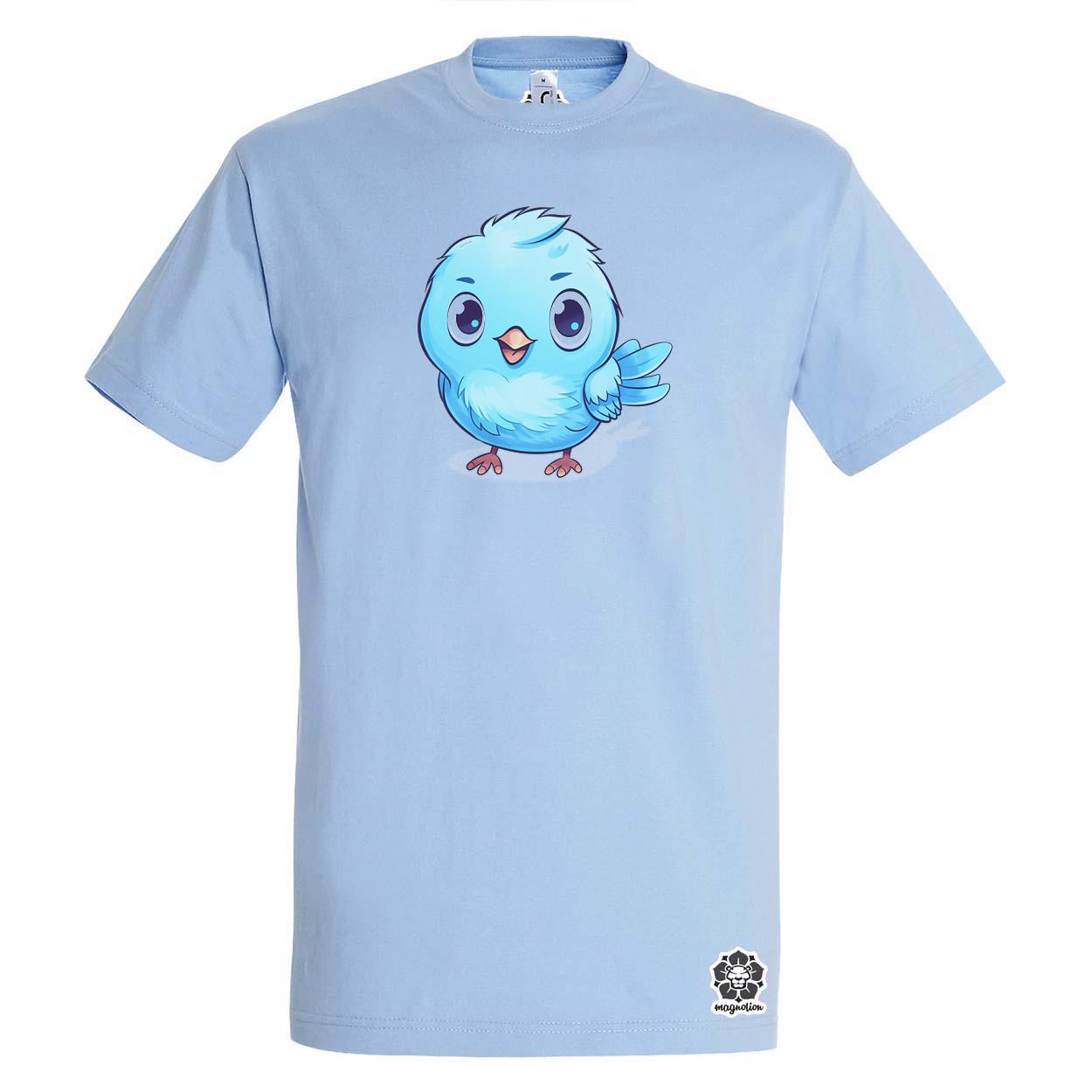 Kawaii kék madár v1 egyedi póló 