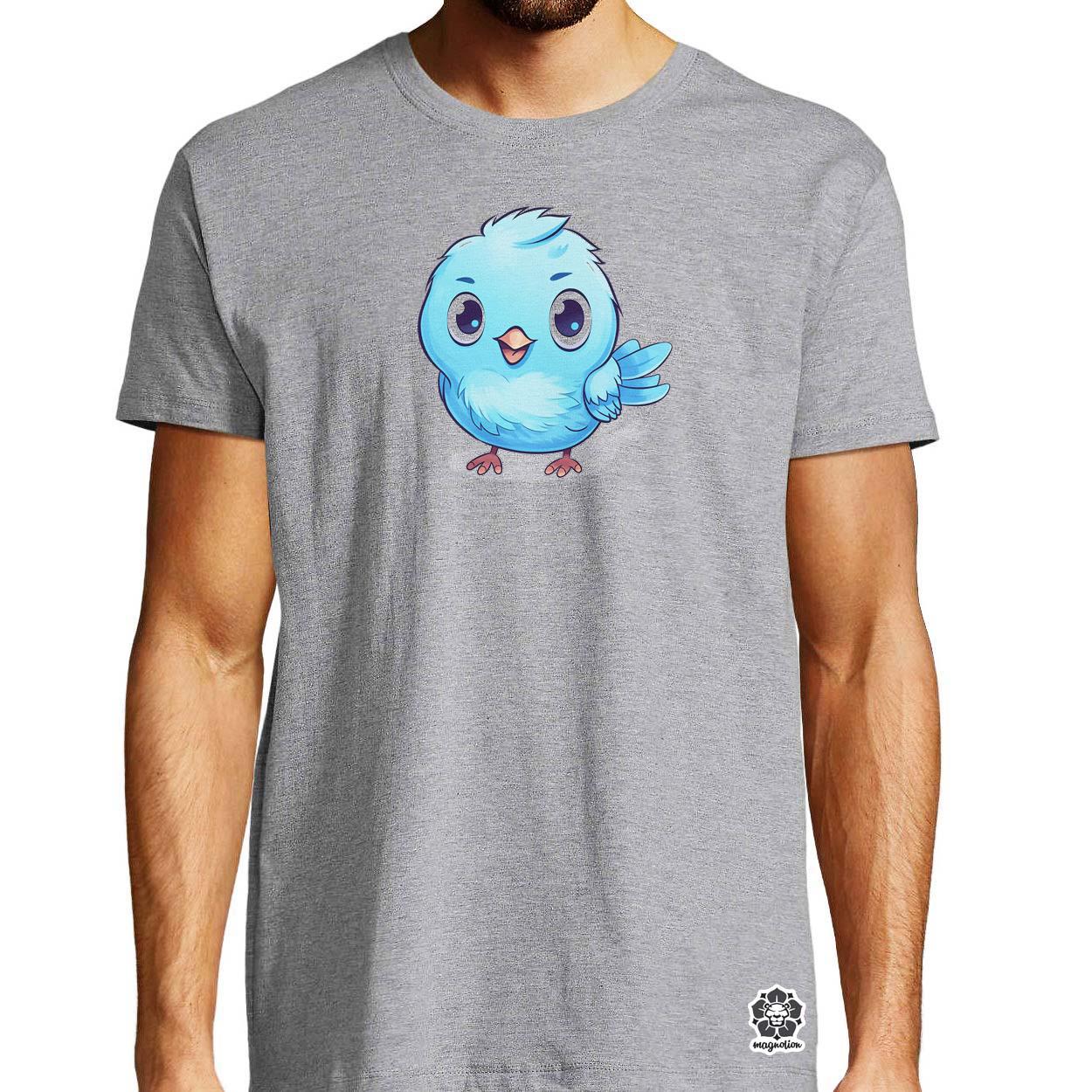 Kawaii kék madár v1 egyedi póló 