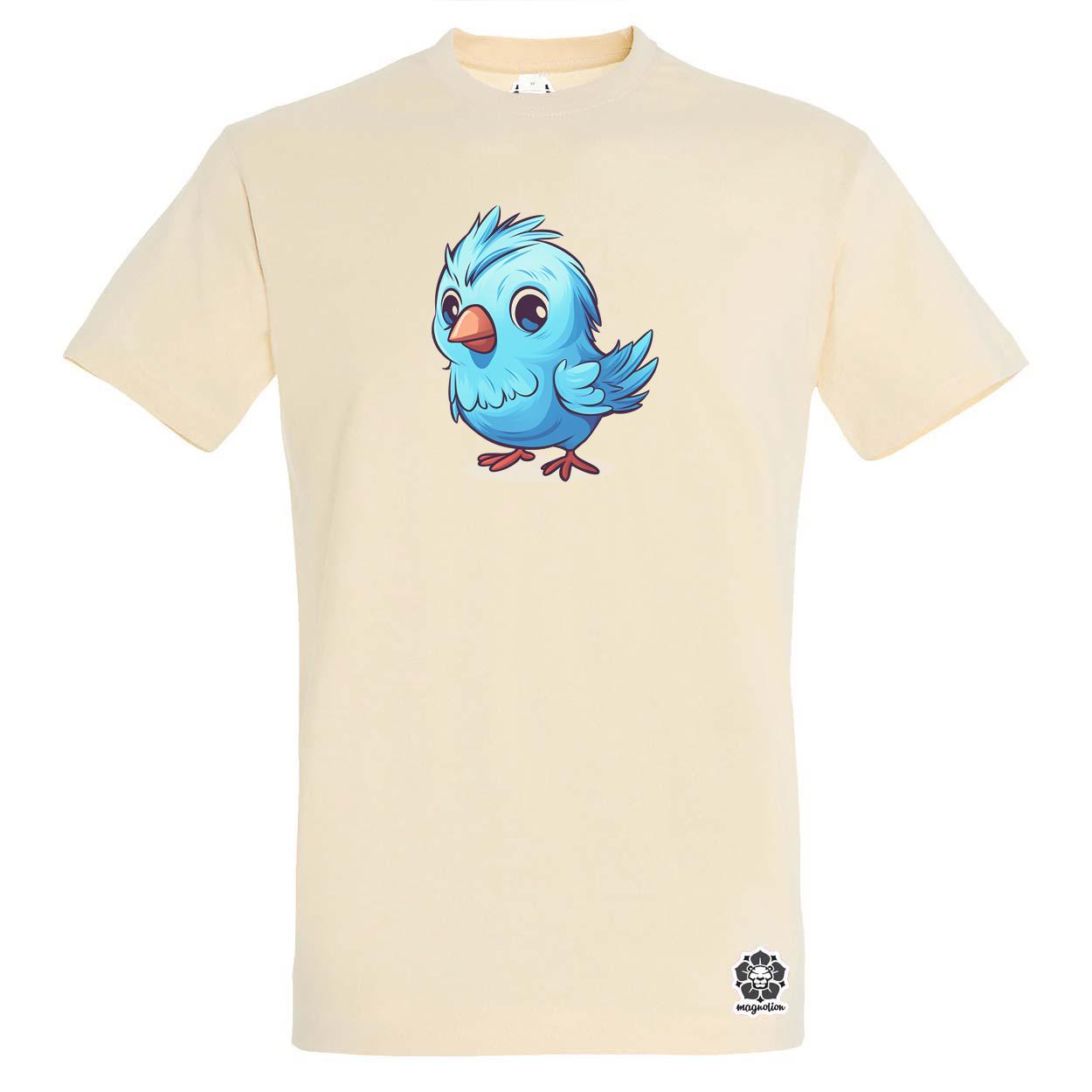 Kawaii kék madár v2 egyedi póló 