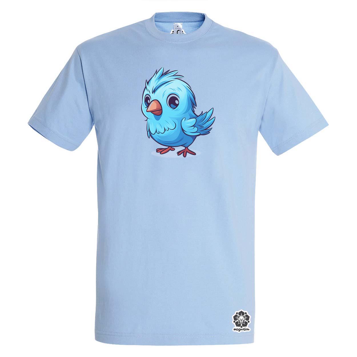 Kawaii kék madár v2 egyedi póló 