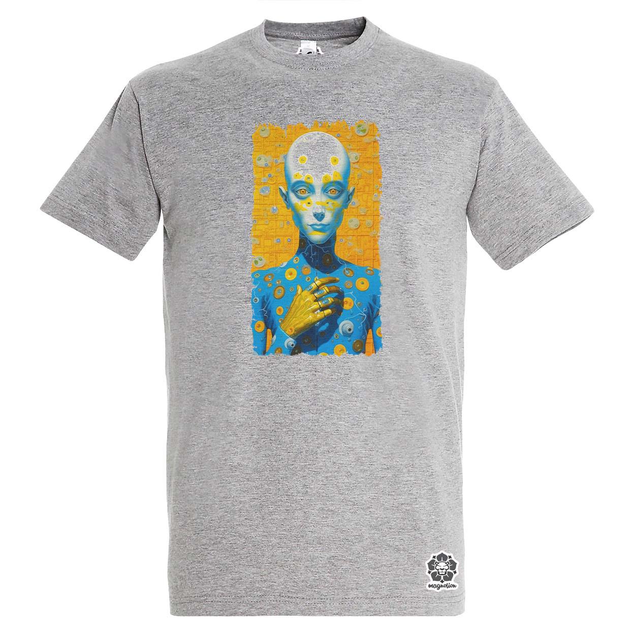 Kék humanoid v7 egyedi póló 