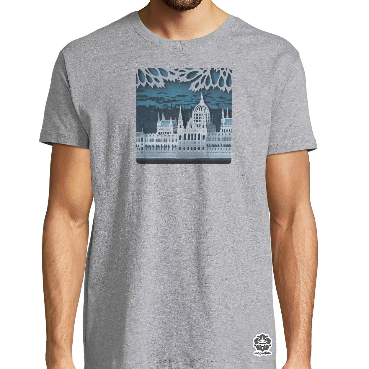 Kivágott papír művészet Budapest v4 egyedi póló 