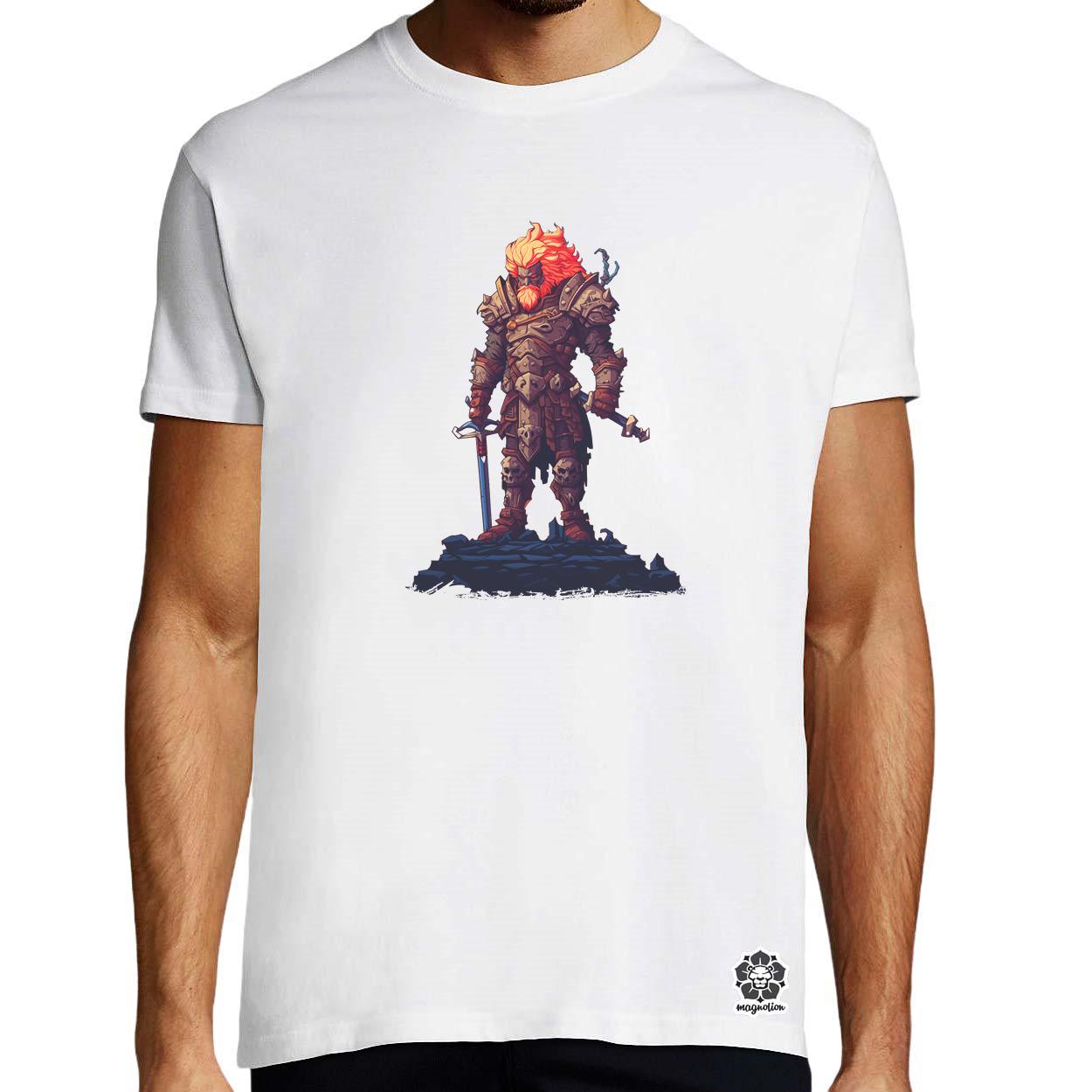 Pixelart harcos v1 egyedi póló 