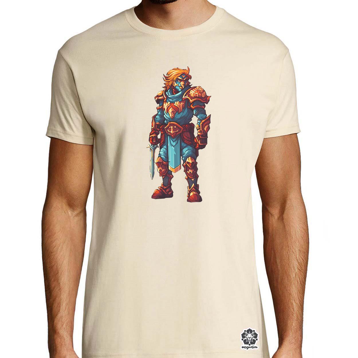 Pixelart harcos v3 egyedi póló 