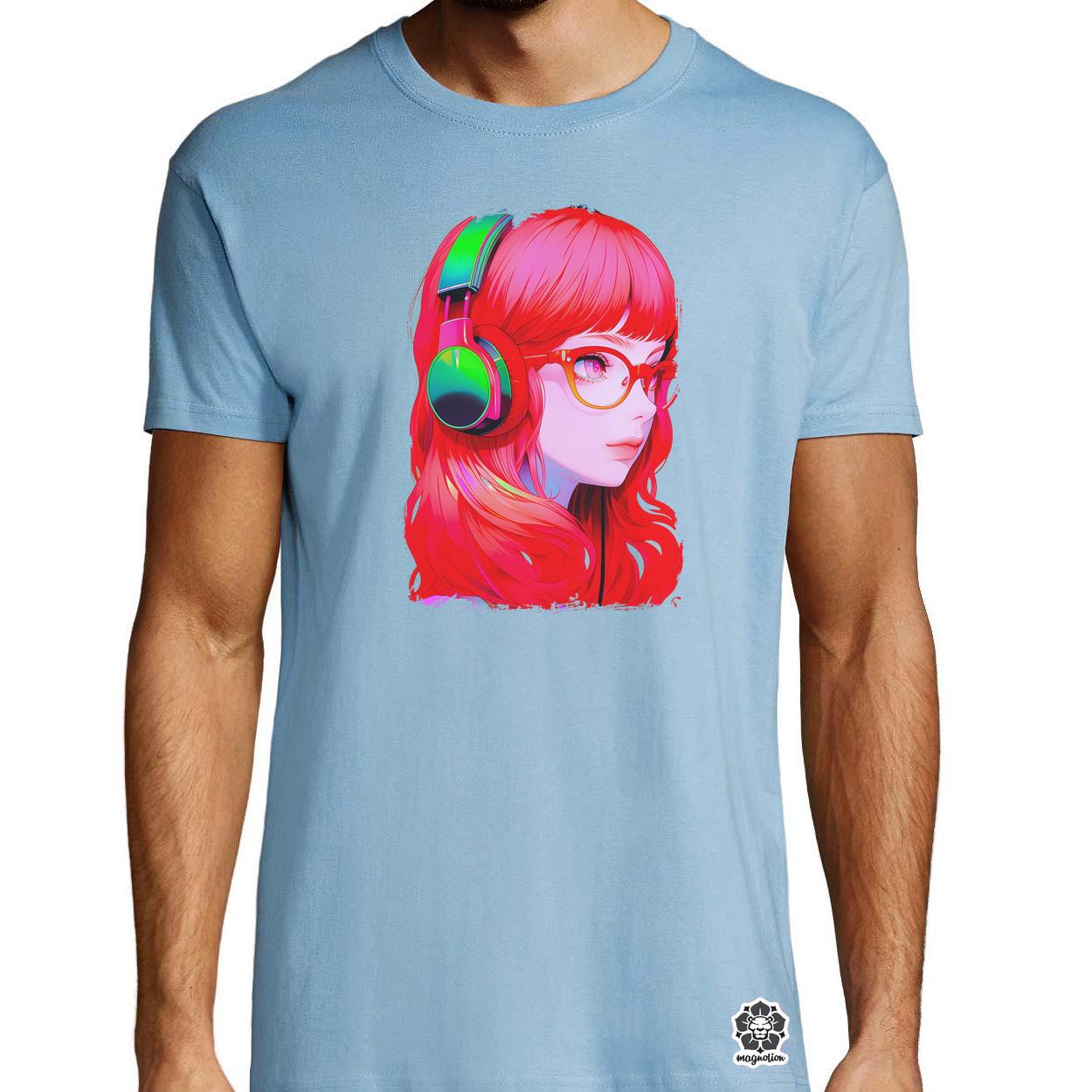 Pop art vörös lány v2 egyedi póló 