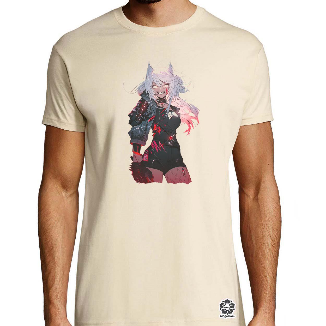 Anime macskalány v3 egyedi póló 
