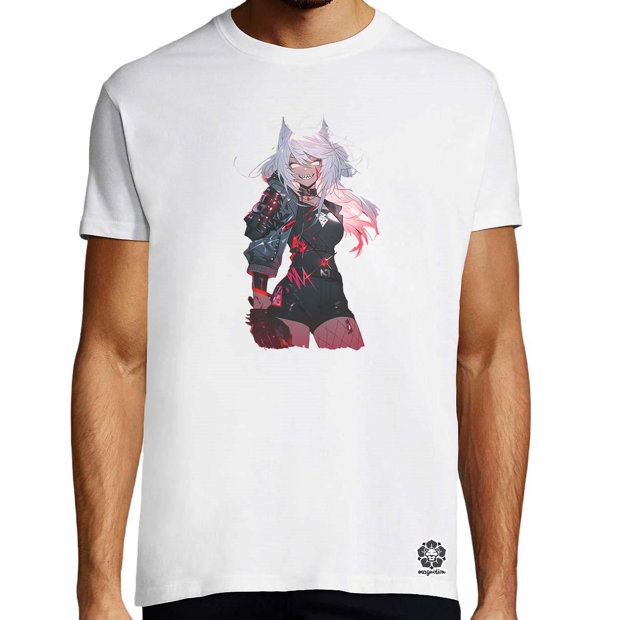 Anime macskalány v3 egyedi póló 