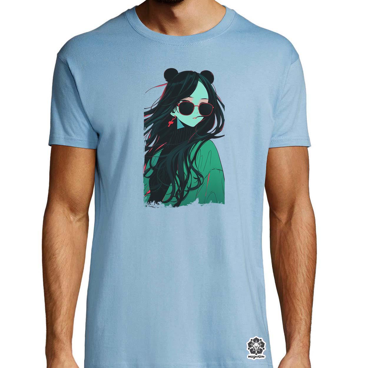 Anime panda lány egyedi póló 