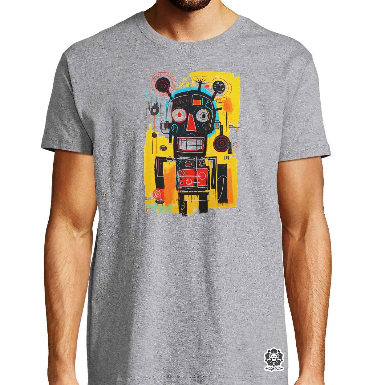 Basquiat béke és technológia v1 egyedi póló 
