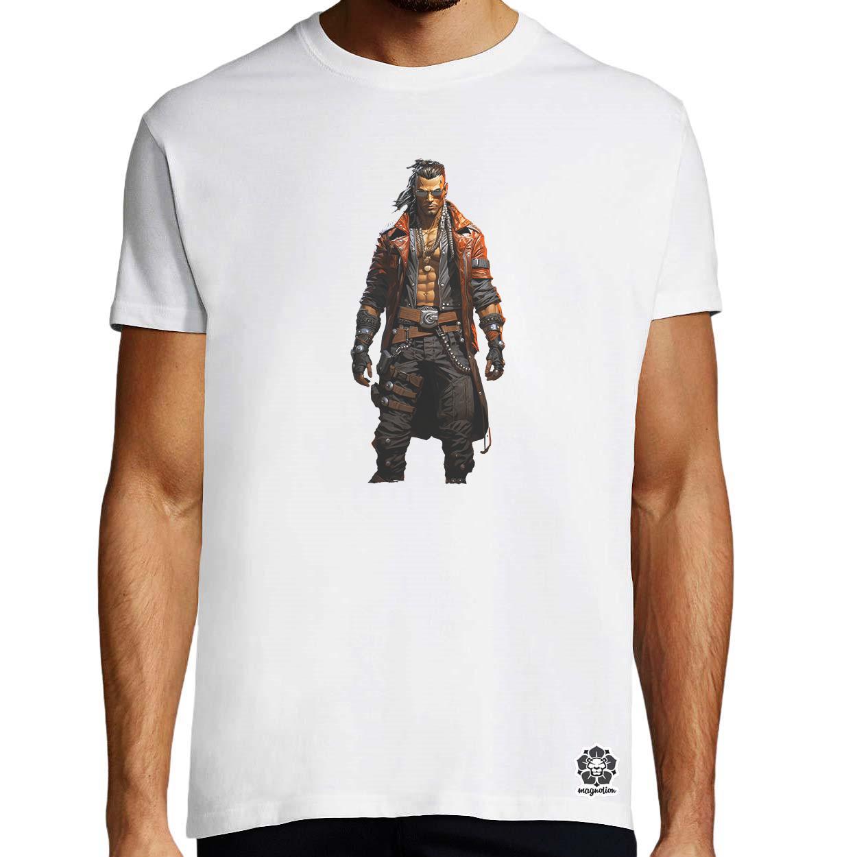 Cyberpunk férfi hadvezér v1 egyedi póló 