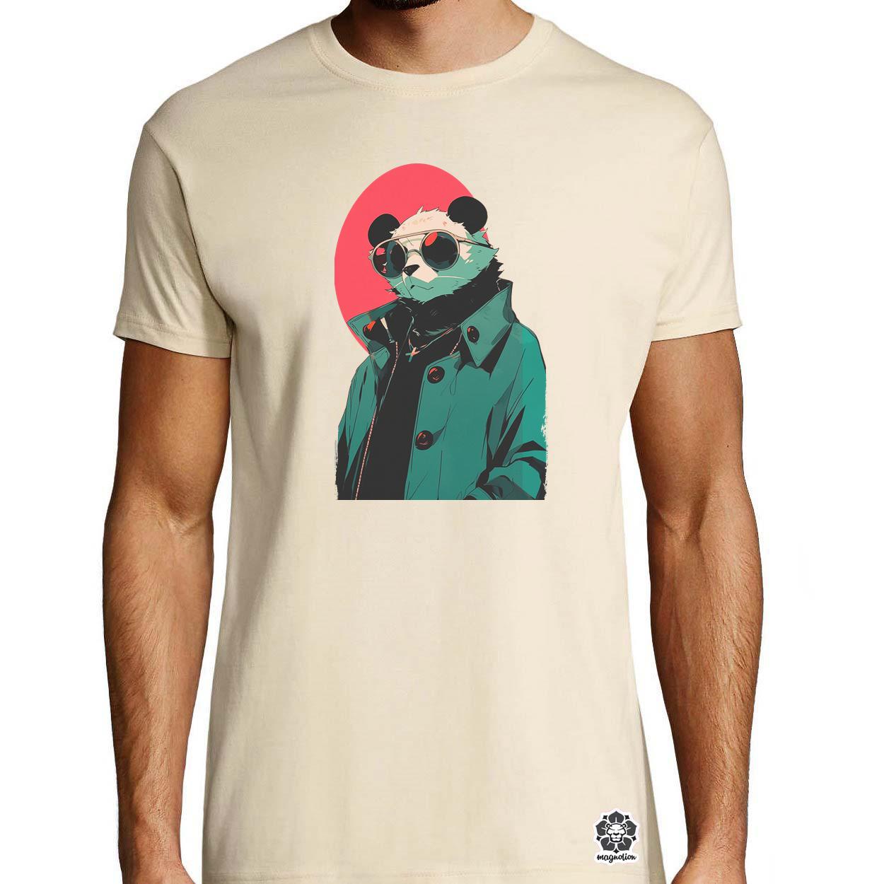 Laza napszemcsis panda v1 egyedi póló 