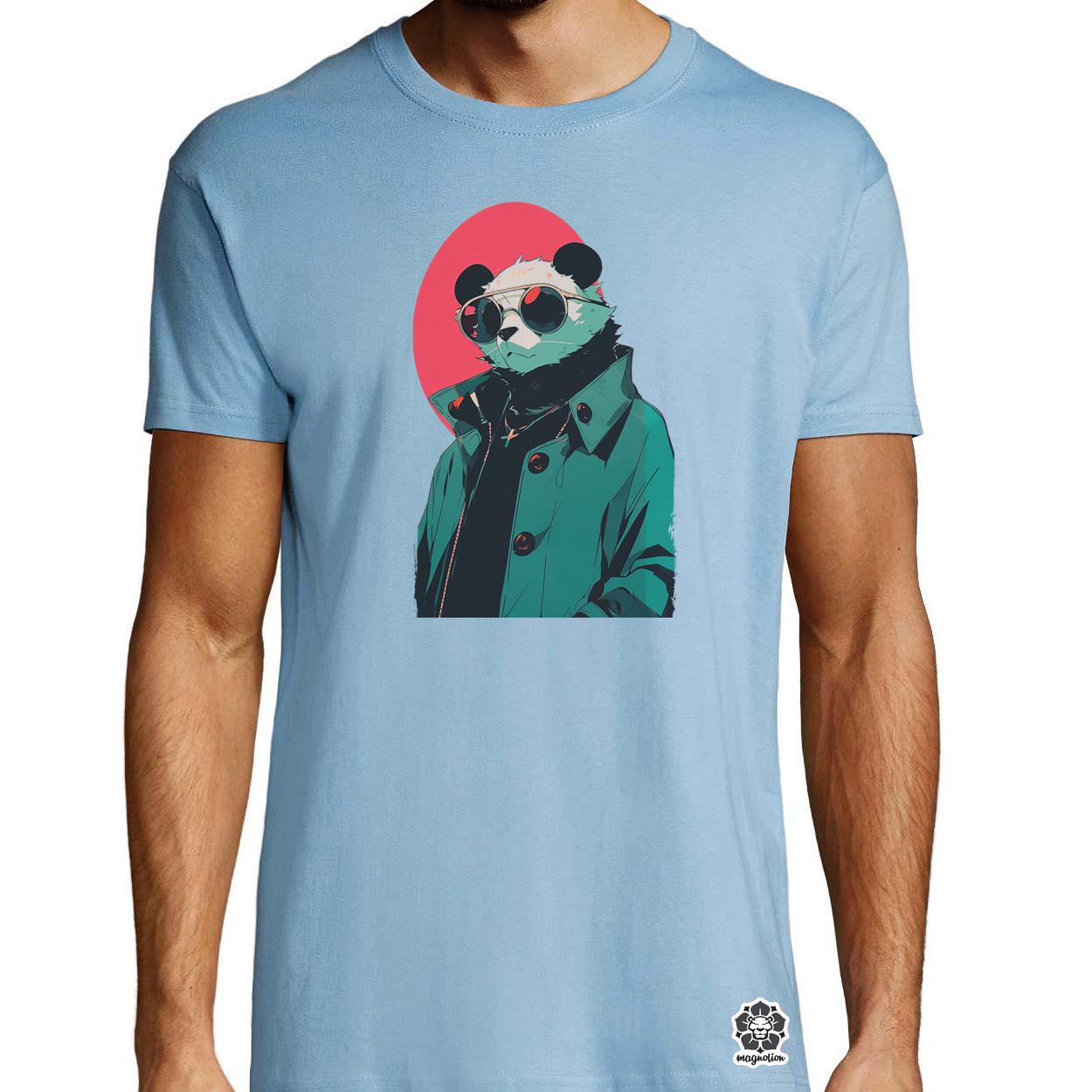Laza napszemcsis panda v1 egyedi póló 