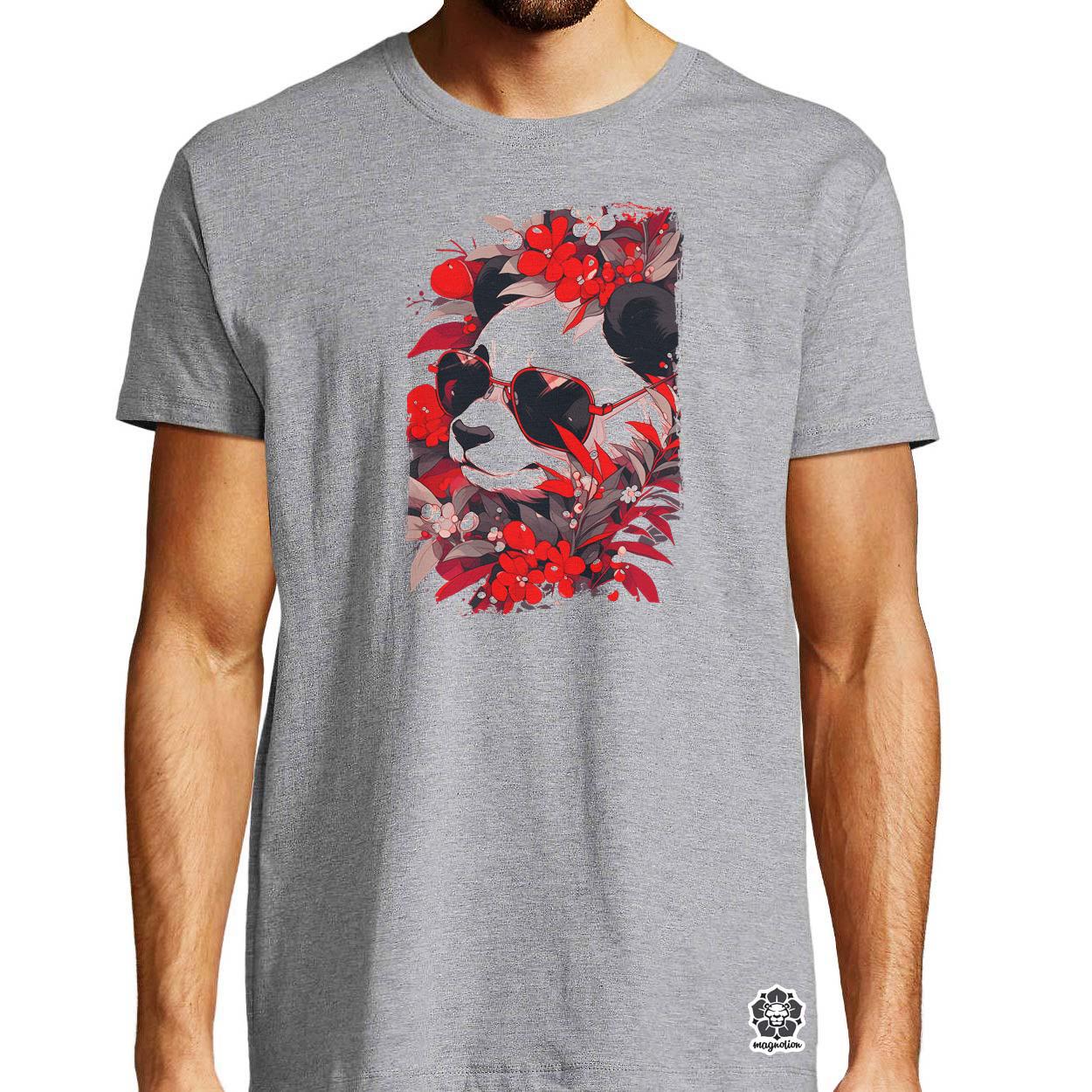 Laza napszemcsis panda v4 egyedi póló 