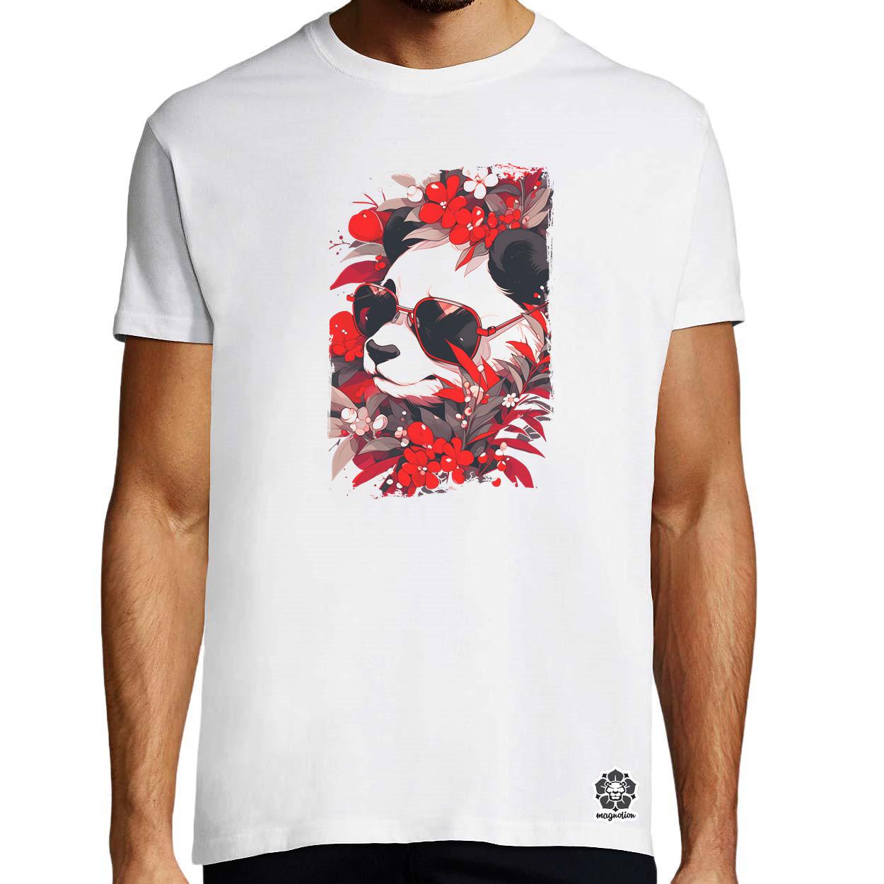 Laza napszemcsis panda v4 egyedi póló 