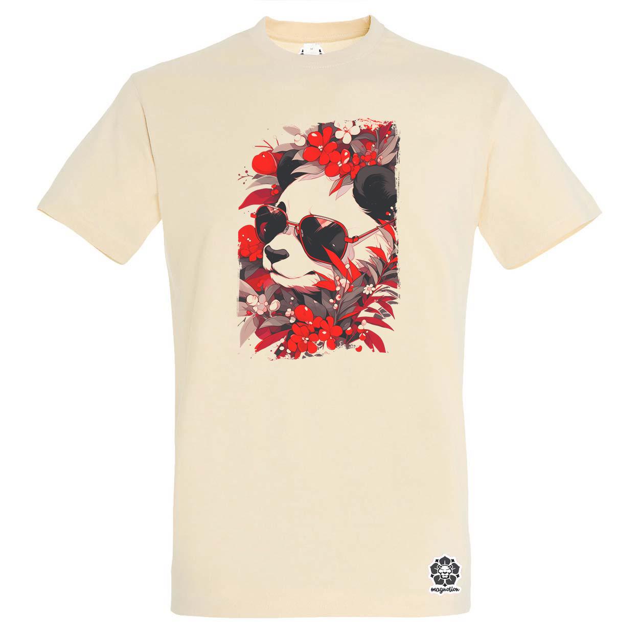 Laza napszemcsis panda v4 egyedi póló 