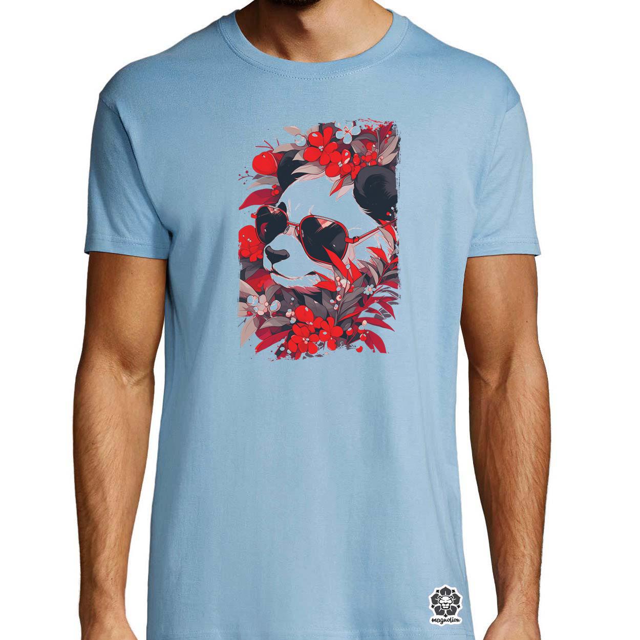 Laza napszemcsis panda v4 egyedi póló 